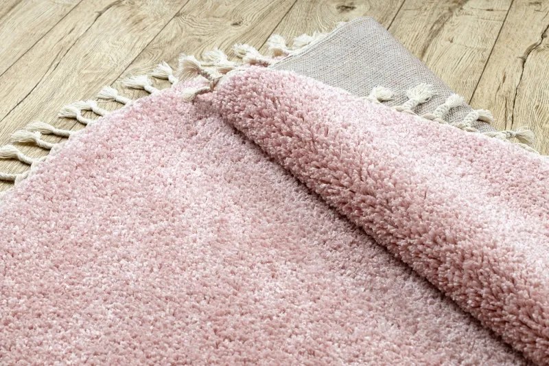 Dywany Łuszczów, Kusový koberec Berber 9000 pink kruh, 160x160 (priemer) kruh, ružová, obývacia izba