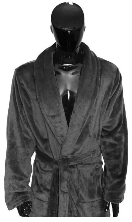 Župan z mikrovlákna tmavosivý FARO, M