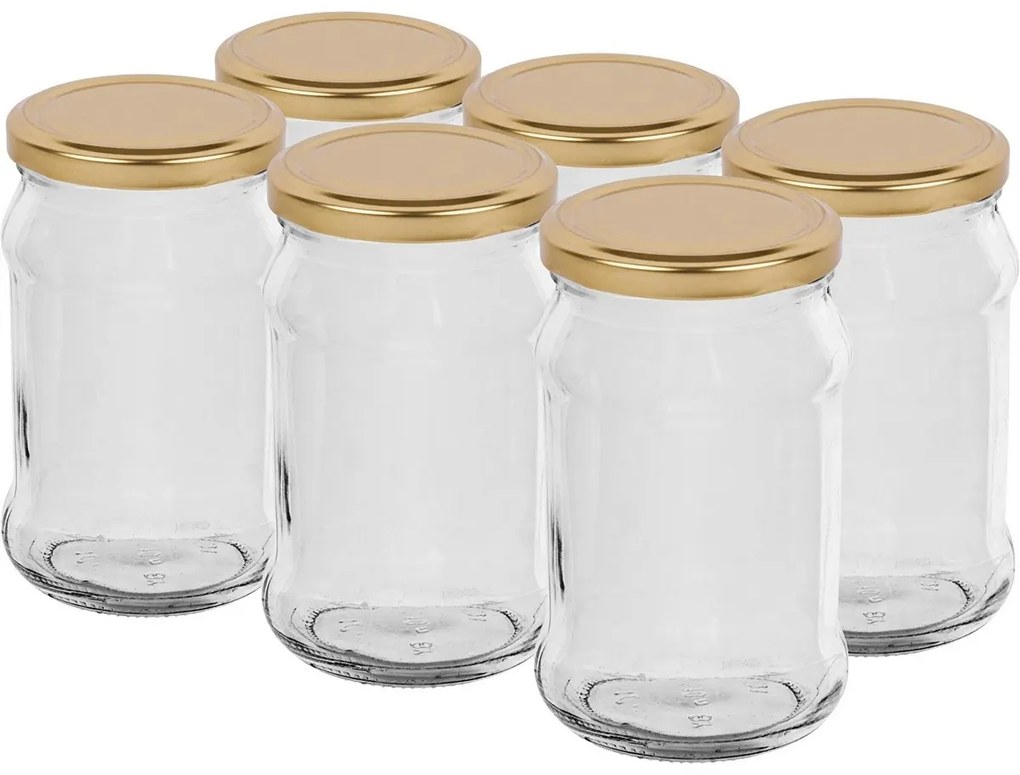 Browin Sada zaváracích pohárov s viečkom Twist 500 ml, 6 ks