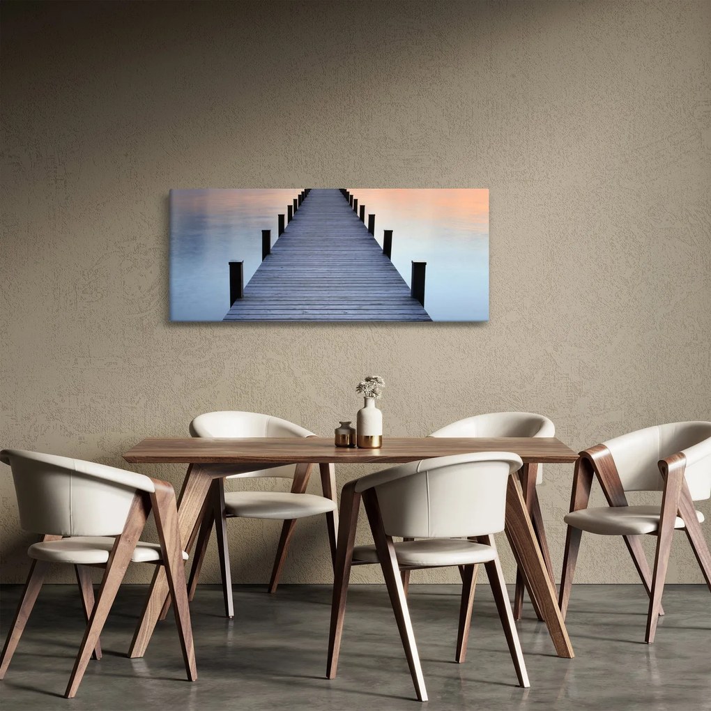 Obraz - Mólo pri jazere Starnberger, Bavorsko, Nemecko (120x50 cm)