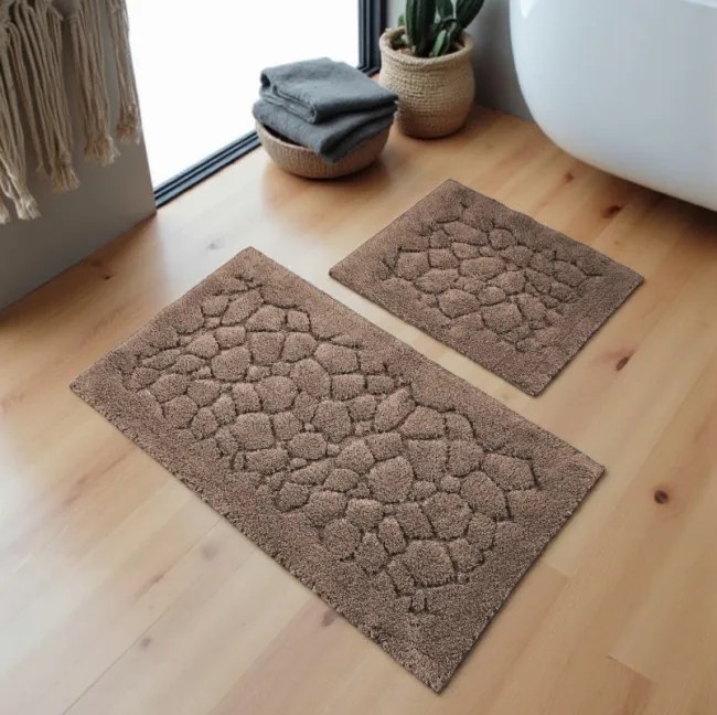 Sada kúpeľňových koberčekov BOSTON 10 hnedá