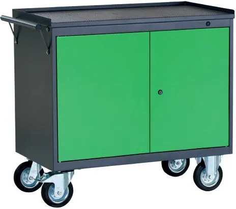 NABBI PWW01G/2L1 dielenský vozík na kolieskach so zámkom grafit / zelená