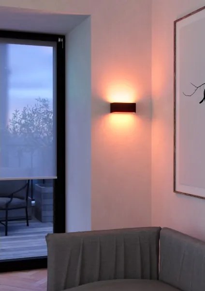 Eglo 901956 - LED RGBW stmievateľné vonkajšie nástenné svietidlo SANIA-Z LED/10W/230V IP55 čierne