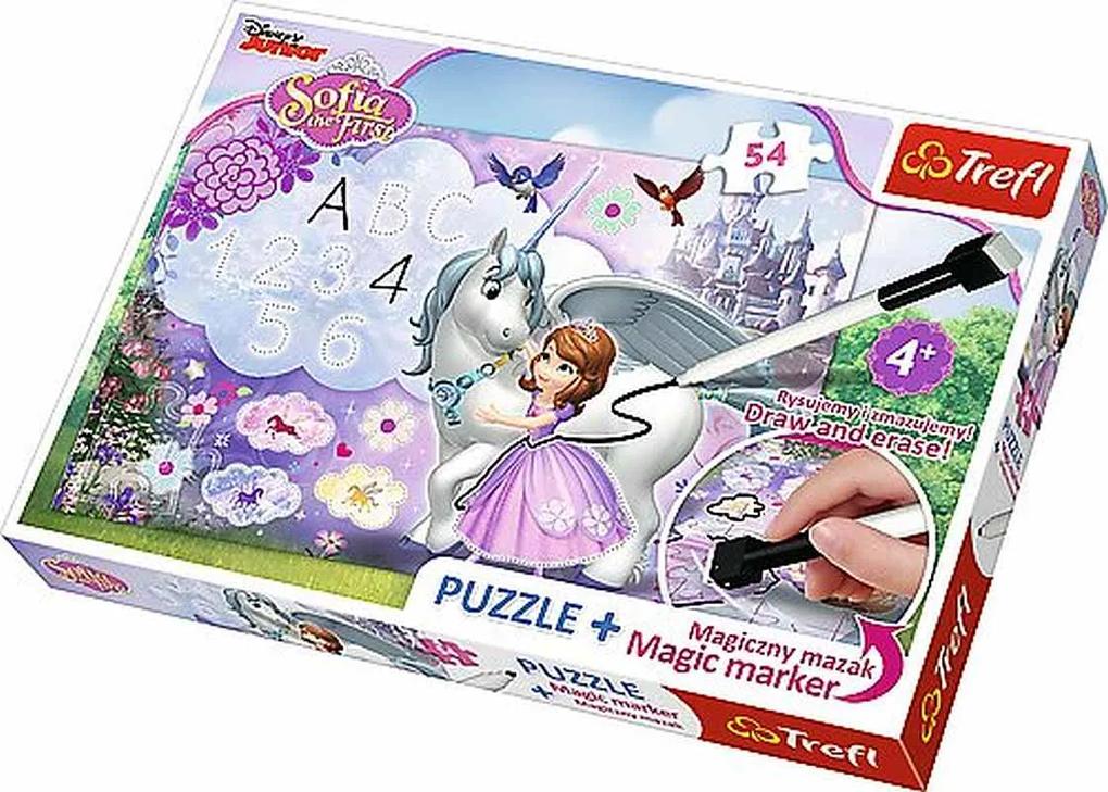 TREFL Puzzle s magickým fixom Princezná Sofia Prvá  54 dielikov