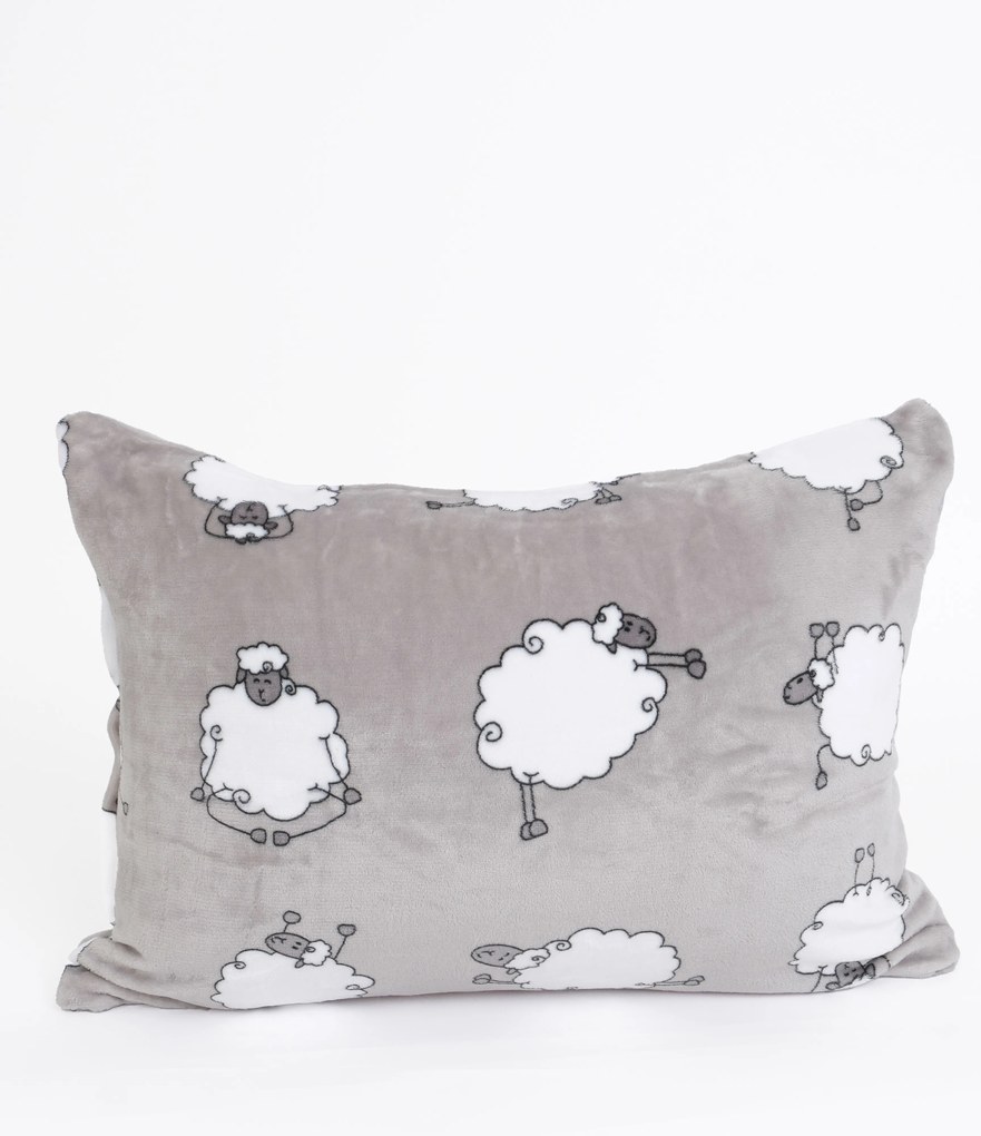 Obliečka na vankúš mikroplyš Exclusive 40 × 60 cm - Ovečky morning yoga šedé