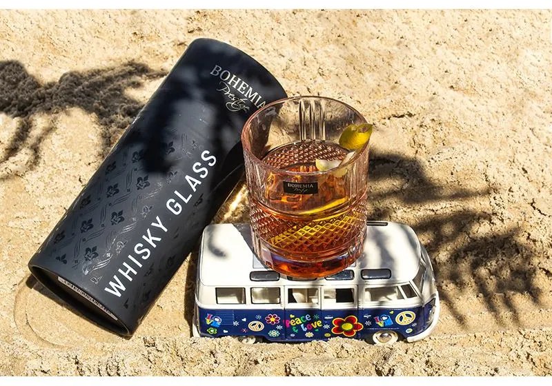 BOHEMIA PRESTIGE ELEGANTE POHÁR NA WHISKY V TUBE 320ML SADA 2KS