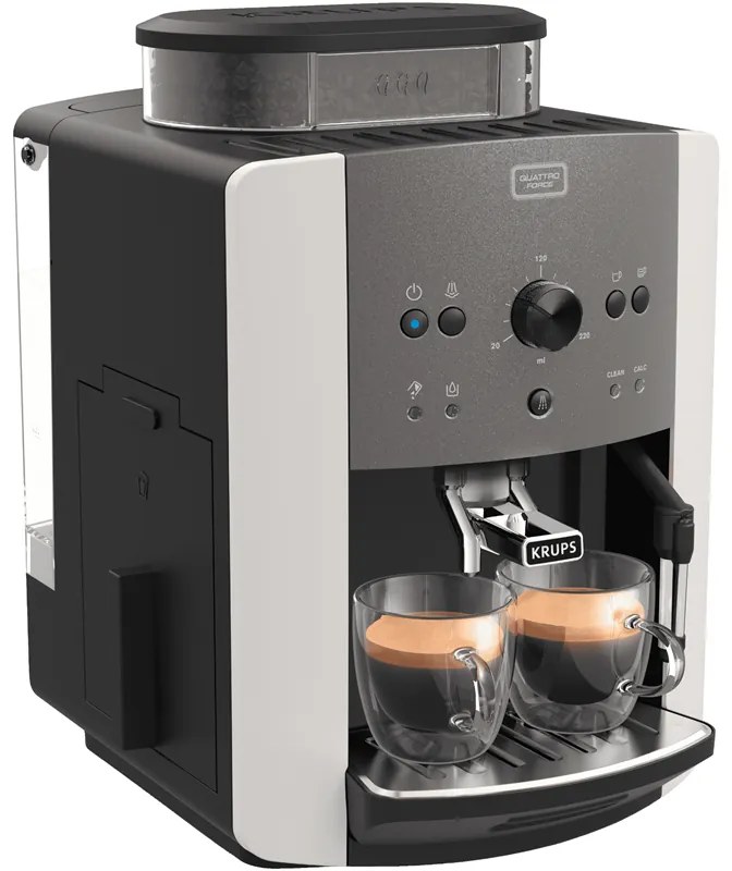 Automatický kávovar Krups Arabica EA811E10 šedivý