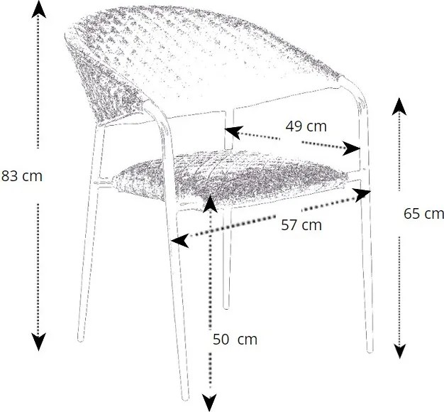 Doppler Picaso MELIA LIKA-TEX® antracit - záhradná/gastro súprava 4+1