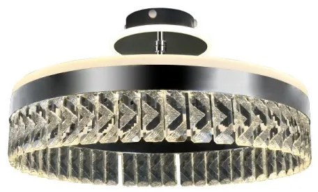 LED Stmievateľný prisadený luster LED/75W/230V 3000-6500K chróm + diaľkové ovládanie