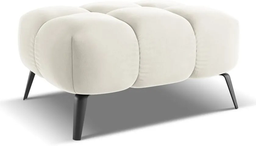 Biela zamatová podnožka Nalu – Makamii