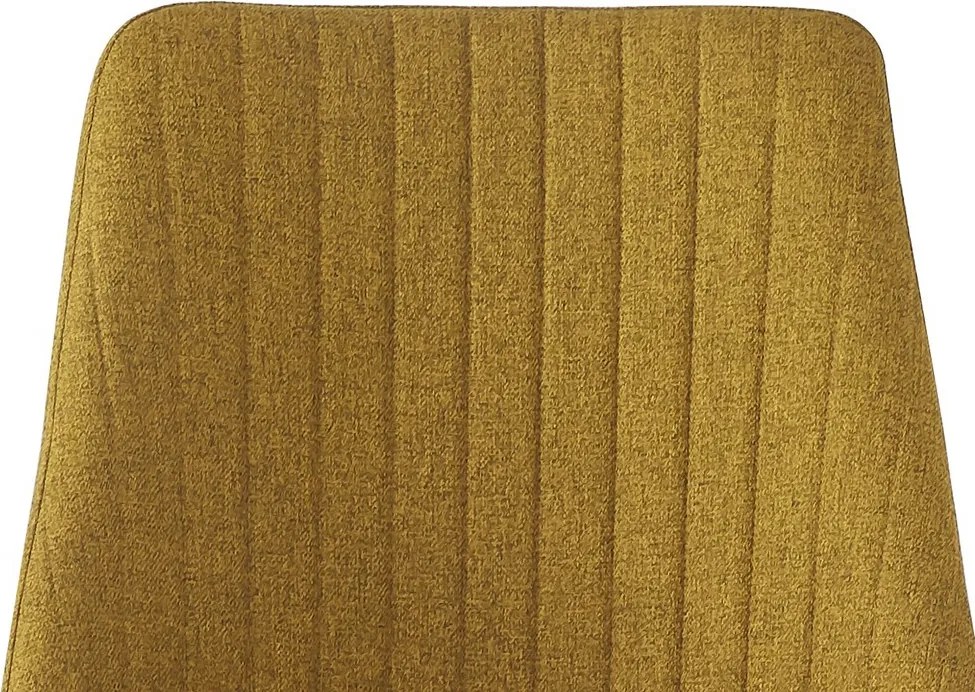 Jedálenská stolička Vicenza, horčicovo žltá látka