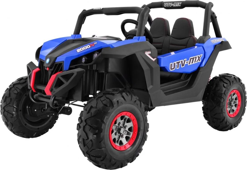 Ramiz Elektrická bugina SuperStar pre deti modrá + MP4 + pohon 4x4 + diaľkové ovládanie + batožinový priestor + LED + zámok dverí