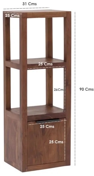 furniture-nabytek.cz - Koupelnová závěsná police Sydney dark