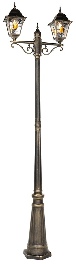 Vintage vonkajšia lampa starožitné zlato 240 cm 2-svetlo - Antigua