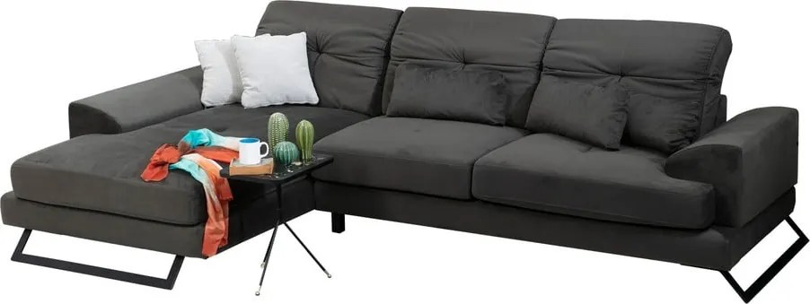 Tmavosivá rohová pohovka (ľavý roh) Frido – Balcab Home