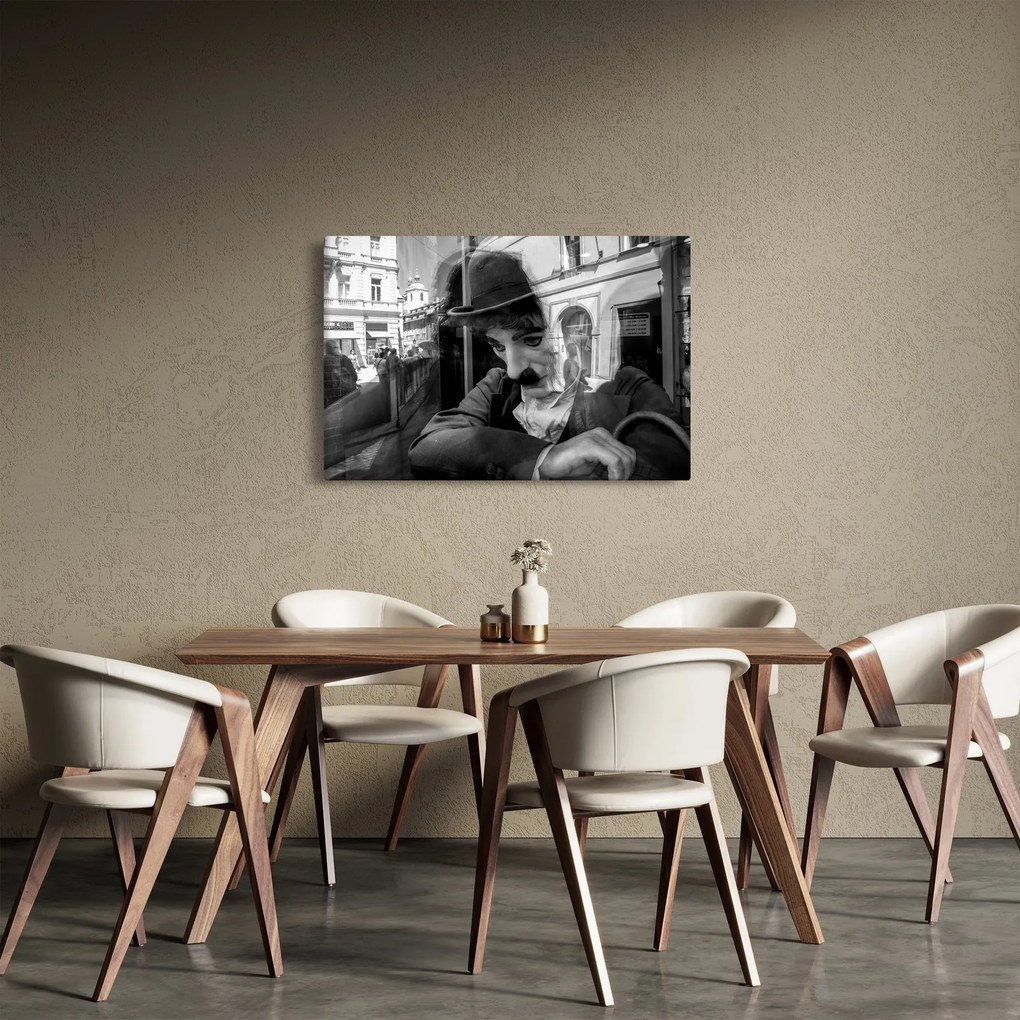 Obraz - Charles Chaplin v Prahe (90x60 cm)