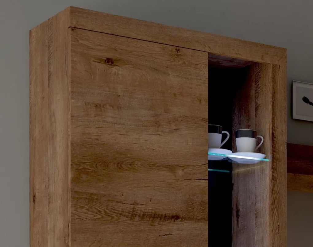 Obývacia stena Flamenco XL, dub lefkas