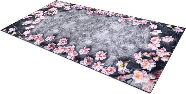 Protišmykový koberec / behúň ANDRE 28170 sivý / ružový