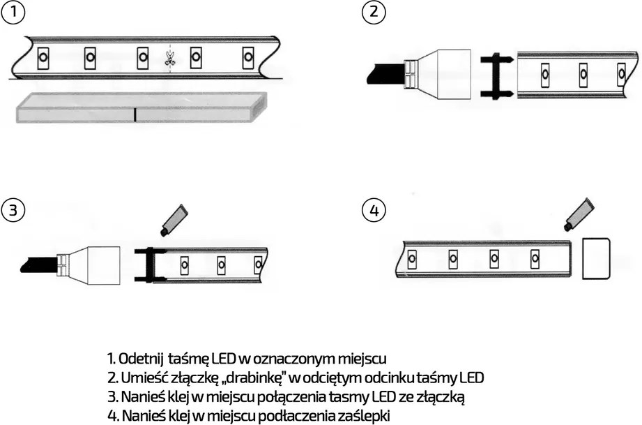 MILIO LED pásik NEON - 230V - 1m - 8W / m - IP65 - azúrová