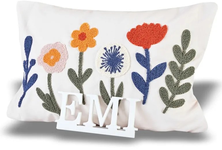 Dekoratívny vankúš Flowers 35 x 50 cm EMI