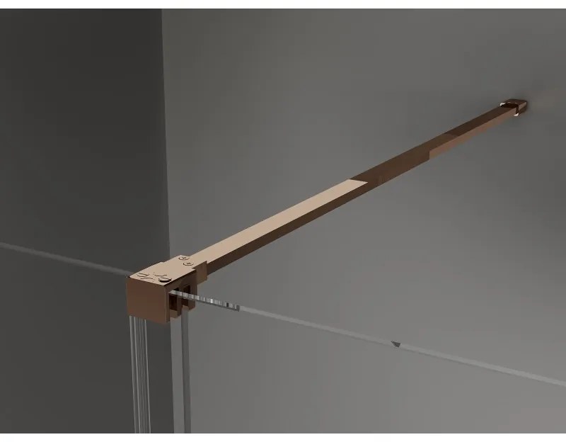 Mexen Velar, posuvné dvere do otvoru 150x200 cm, 8mm číre sklo, ružové zlato, 871-150-000-01-60