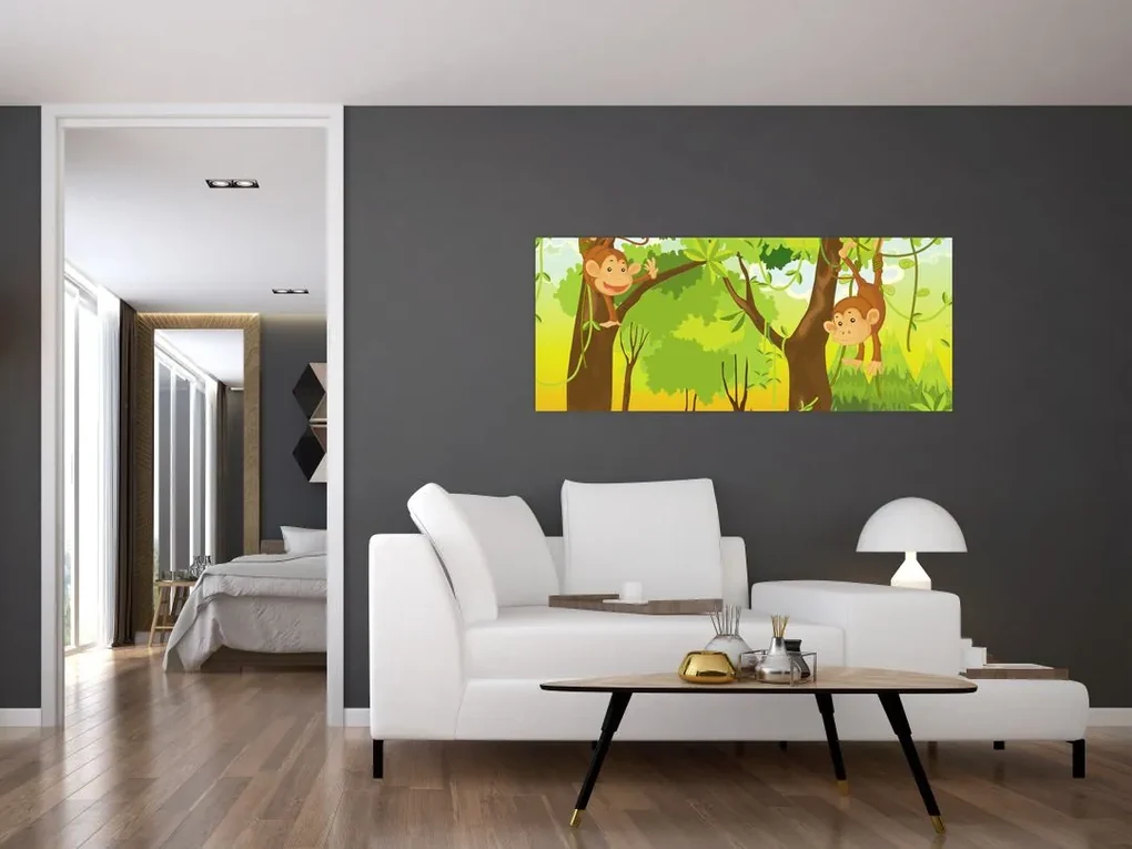 Obraz - Opičiaci (120x50 cm)