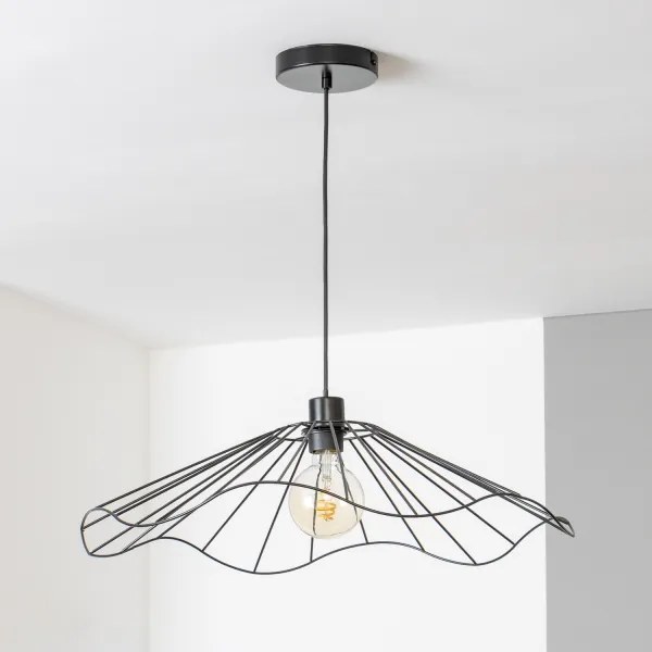 Brilagi - LED luster na lanku CERIA WIRE 1xE27/40W/230V priemer 60 cm čierna