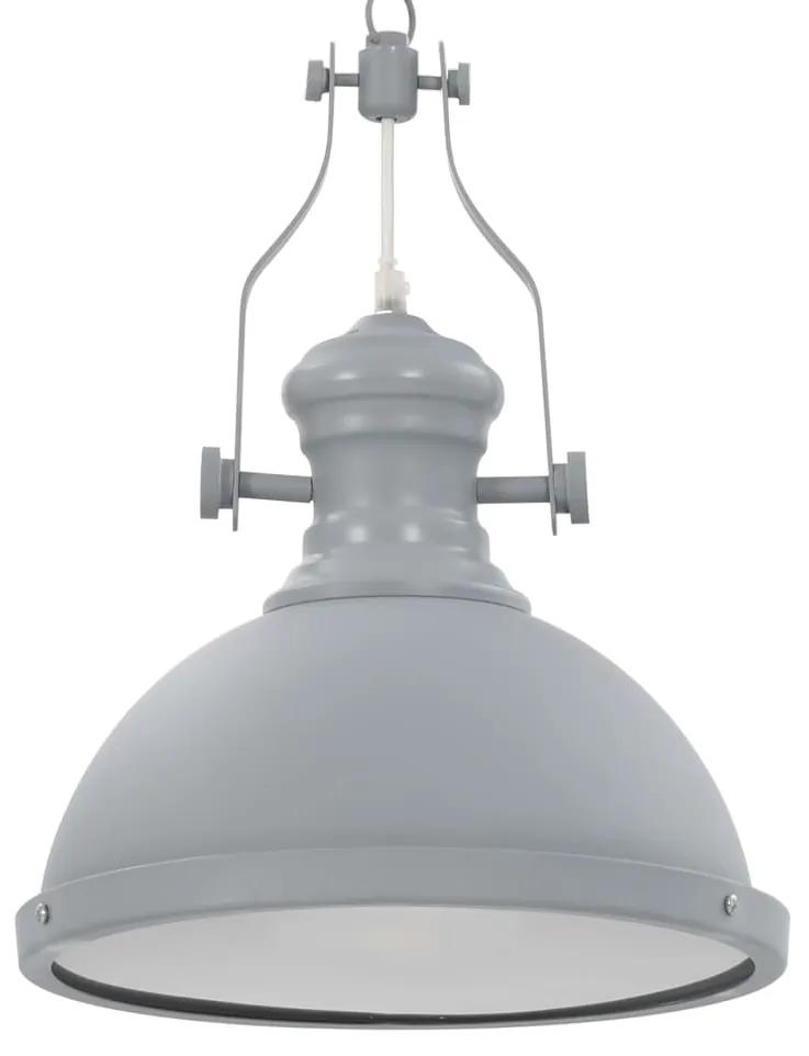 vidaXL Stropná lampa sivá okrúhla E27