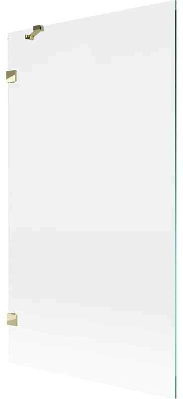 Mexen, Mexen Mesačná 1-krídlová vaňová zástena 100 x 150 cm, transparentná, zlatá - 897-100-000-50-00