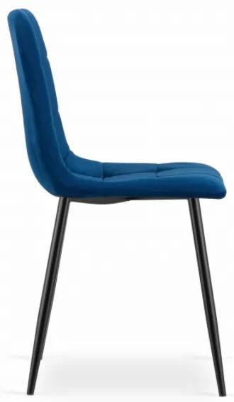 TRENDIE Zamatová stolička BEOGRAD modrá