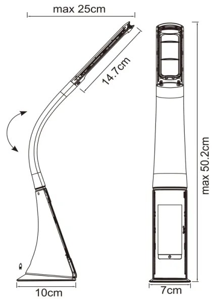 GLOBO 58333 - LED Stmievateľná stolná lampa SOPHIE 1xLED/6,5W/230V