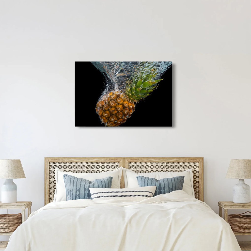 Obraz ananásu vo vode (90x60 cm)