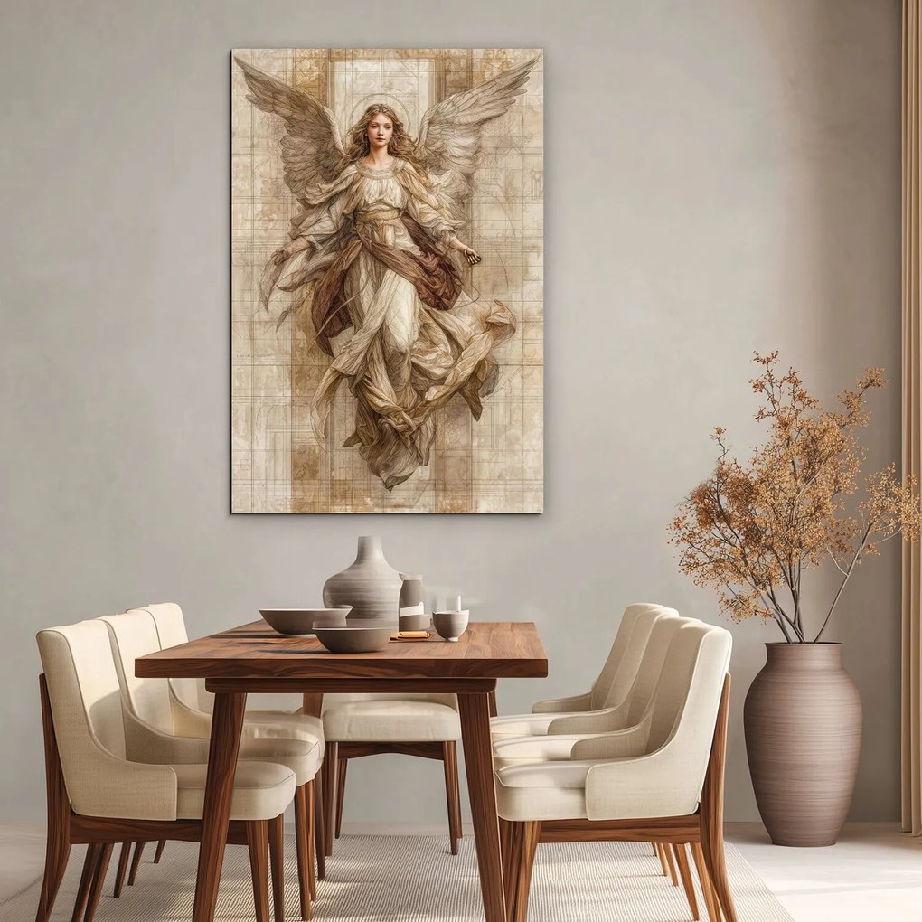 DUBLEZ | Drevený obraz na stenu - Anjel svetla