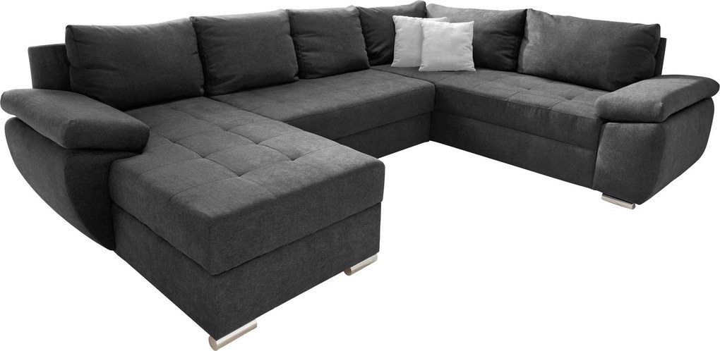 XXXLutz SEDACIA SÚPRAVA, textil, antracitová P & B - Sedačky - 002310003004