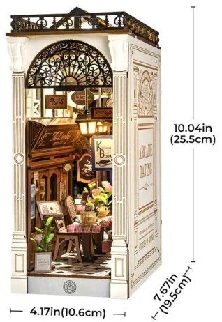 RoboTime 3D LED zarážka na knihy Setkání v pasáži, napájení 2xAAA