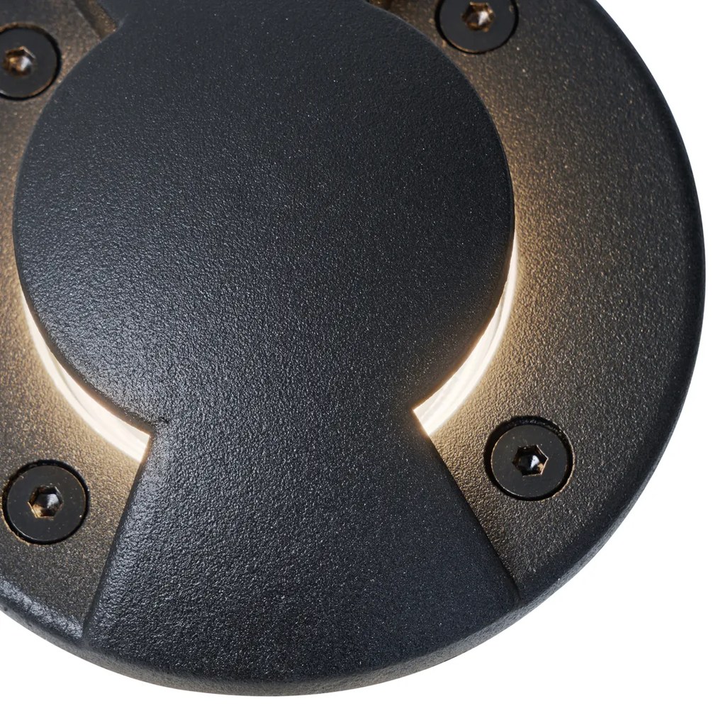 Moderné zemné bodové svietidlo čierne GU10 50 mm 2-svetelný efekt IP65 - Cellar