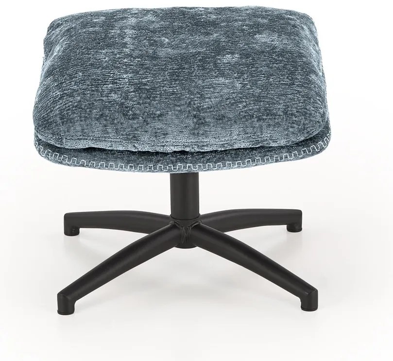 Křeslo s podnožkou Dario modré