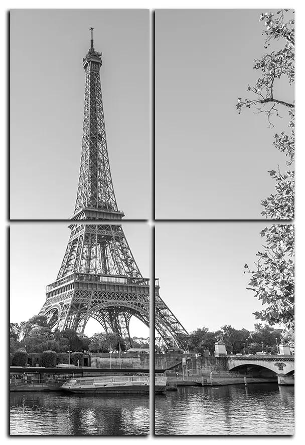 Obraz na plátne - Eiffel Tower - obdĺžnik 7110QD (90x60 cm)