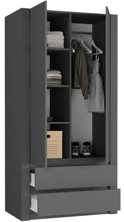 Moderná dvojdverová skriňa MODERN B20 180 x 90 x 55 cm - rôzne farebné prevedenia biela