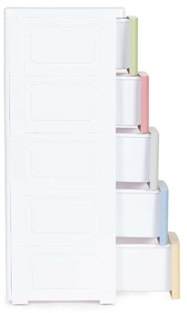 Regál na kolieskach s 5 zásuvkami Pastel MB0019-05A