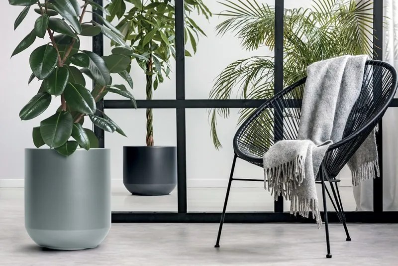 Kvetináč s vkladom HEOSO antracit