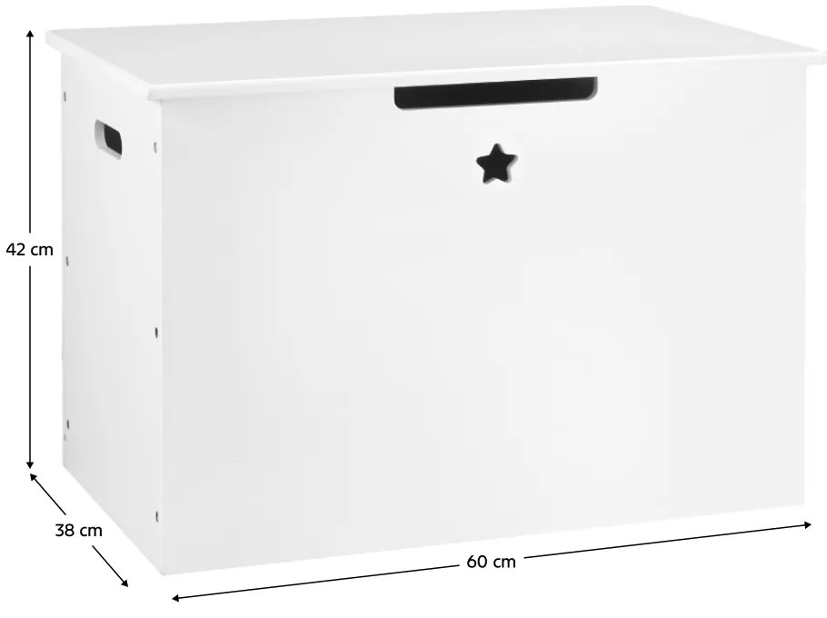 Kondela Úložný box na hračky, biela, BOLIS
