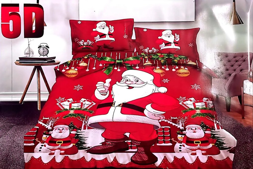 Obliečky Vianočný vzor A/3 Bavlna 7-dielna súprava