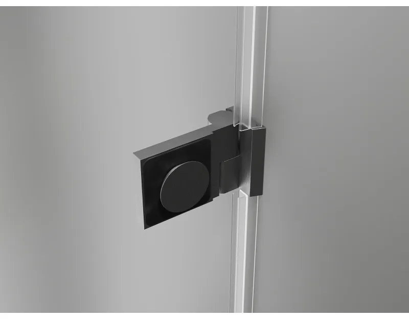 Mexen Lunar-B Duo výklopný sprchový kút 80 x 75 cm, číre sklo, brúsený grafit, 832-080L-075P-66-00