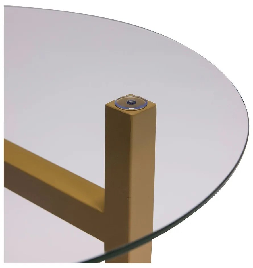 Okrúhly odkladací stolík so sklenenou doskou ø 40 cm Elevate – Hübsch