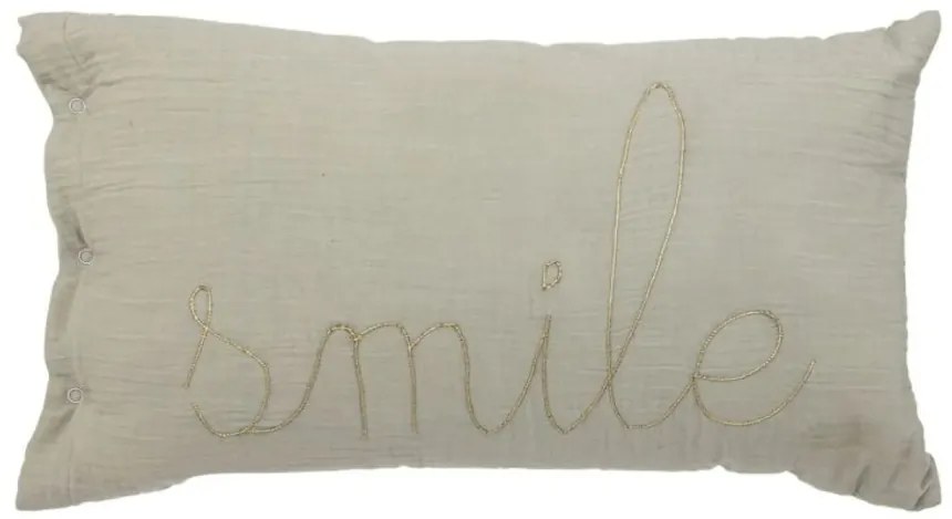 Detský dekoračný vankúšik SMILE 50x30cm, zelený