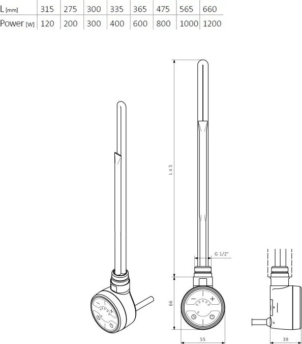 DK Terma MOA regulátor 600W Biely U