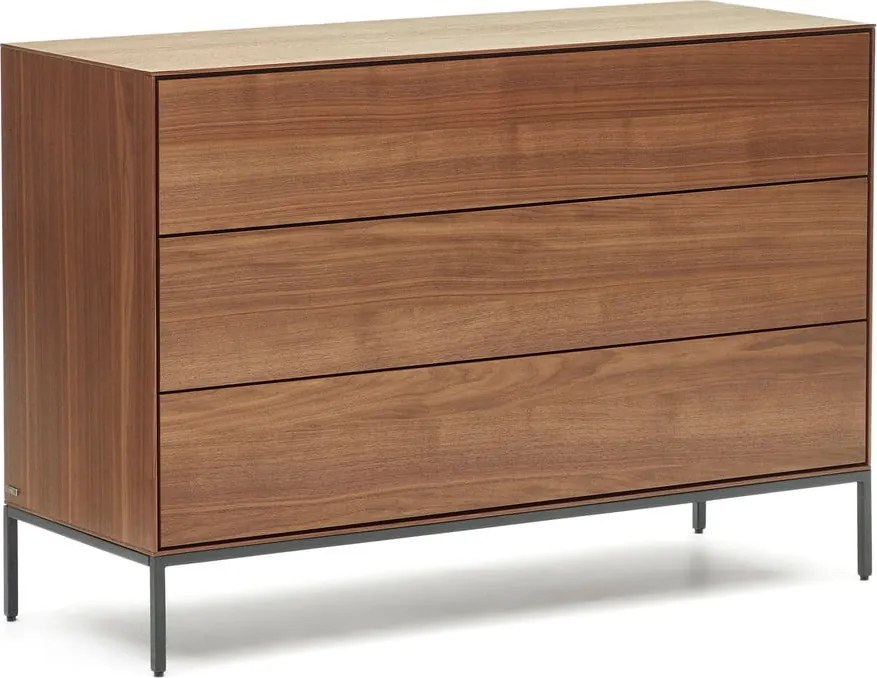 Nízka komoda v dekore orecha v prírodnej farbe 110x75 cm Vedrana – Kave Home