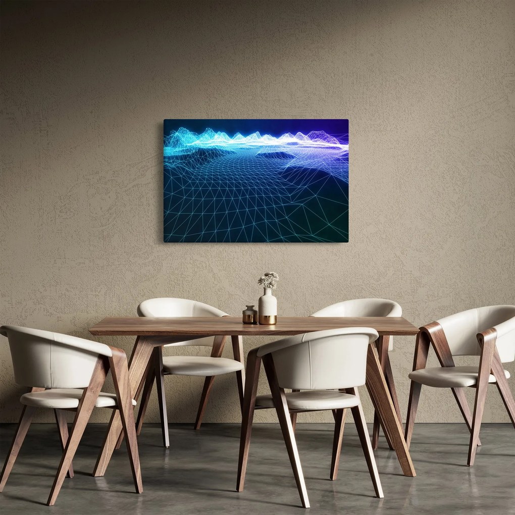 Obraz - Hory v počítačovom modeli (90x60 cm)