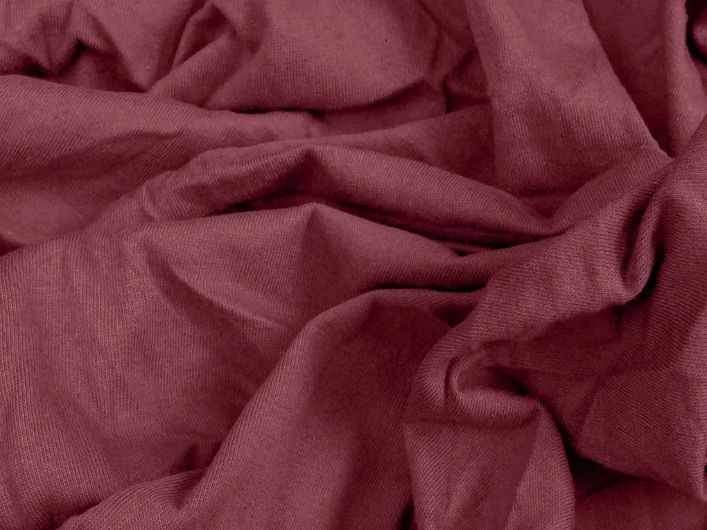 Jersey plachta s lycrou vínová 90 x 200 cm